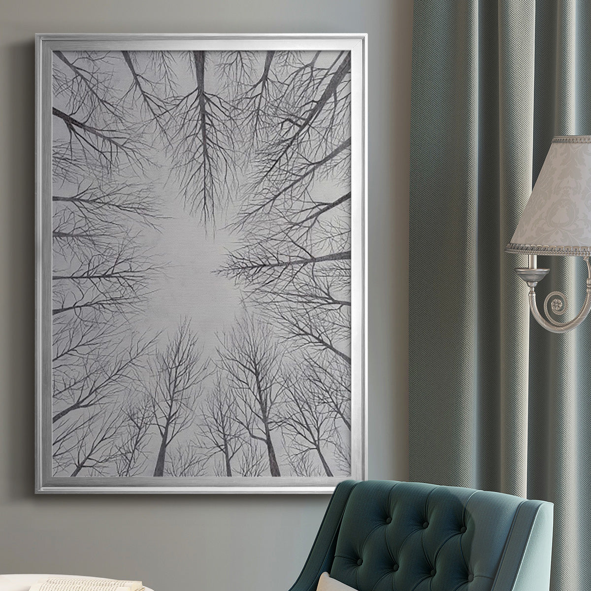 Deciduous Canopy I - Modern Framed Canvas Print