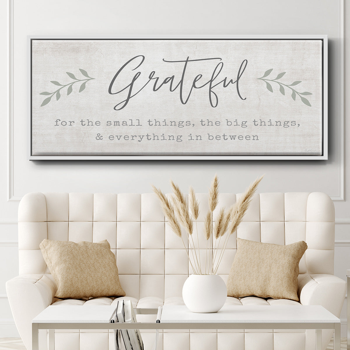 Grateful for Everything - Floater Framed Canvas Print