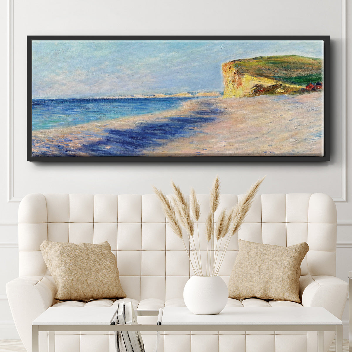 Pourville, Near Dieppe, 1882 - Floater Framed Canvas Print