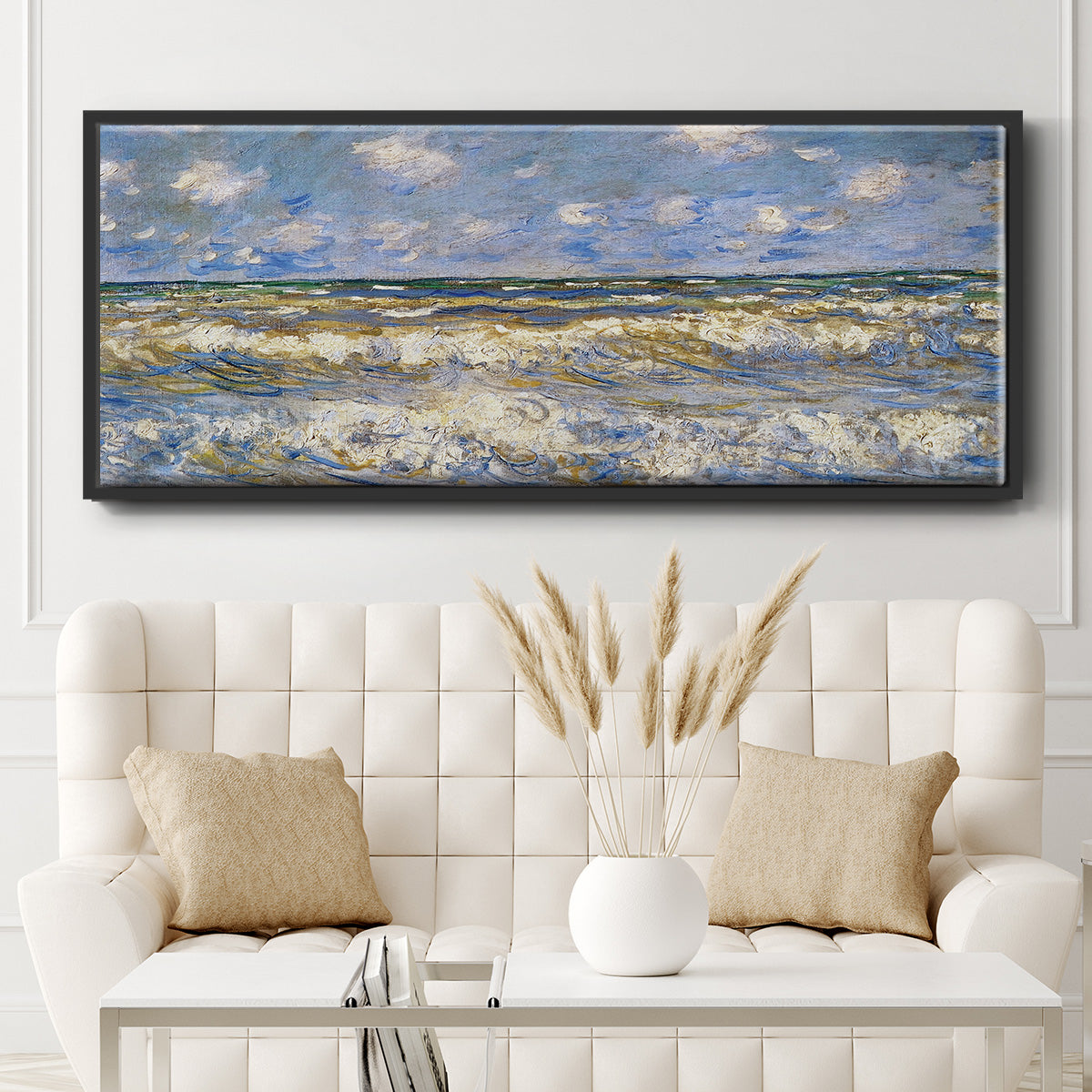 Rough Sea, 1881 - Floater Framed Canvas Print