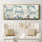 Food Family Love - Floater Framed Canvas Print