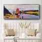 Breakwater at Trouville, Low Tide, 1870 - Floater Framed Canvas Print