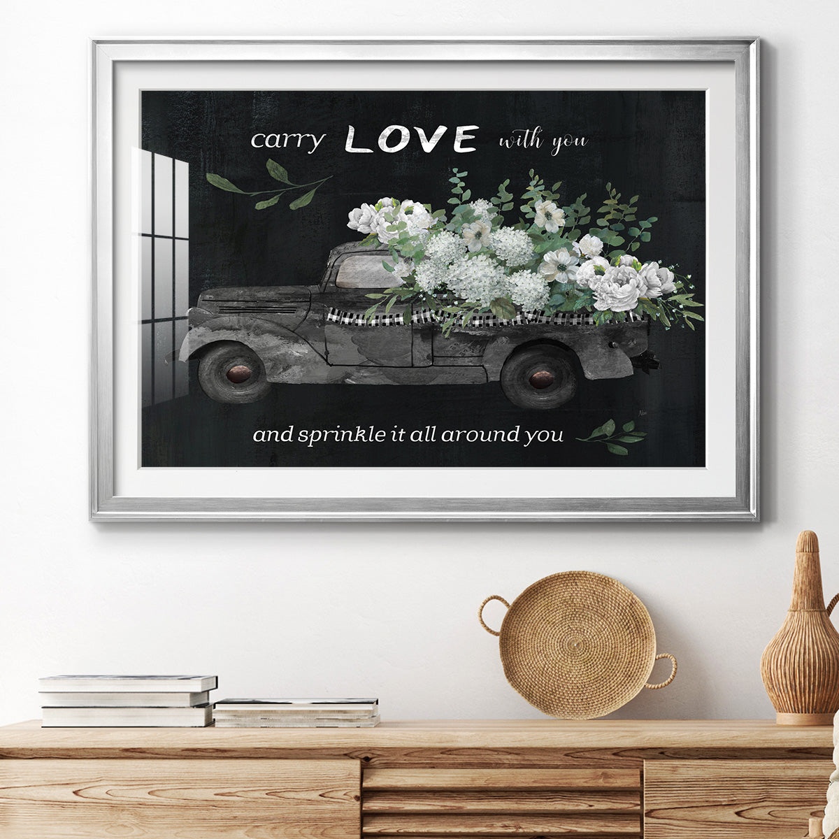 Carry Love - Modern Framed Art Print