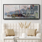 View of the Kromme Waal in Amsterdam - Floater Framed Canvas Print