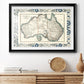 Bordered Map of Australia - Modern Framed Art Print