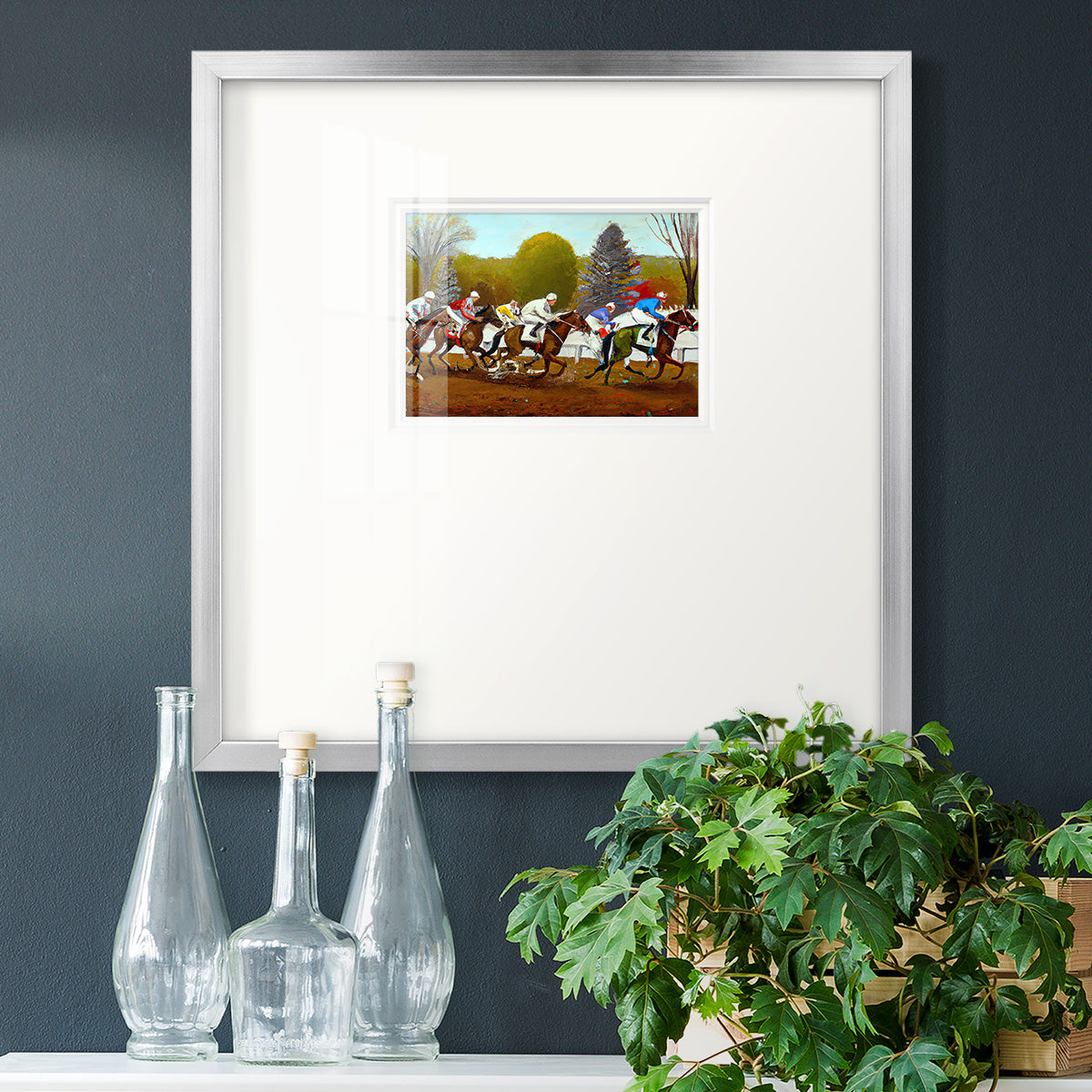 Day at the Race II Premium Framed Print Double Matboard