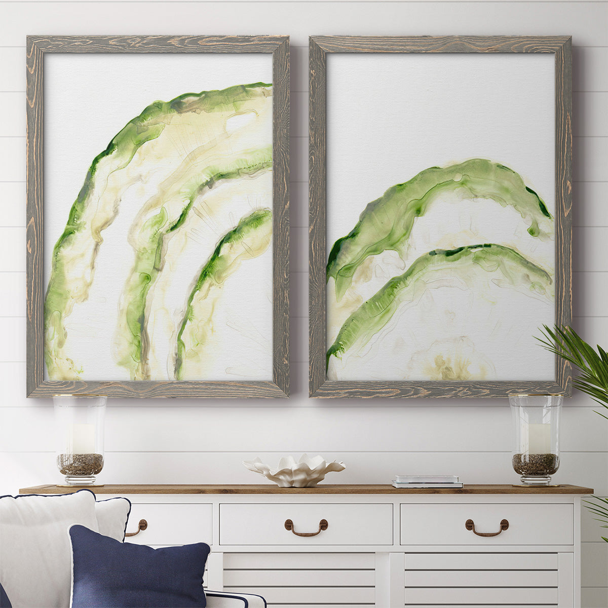 Lichen Halo I - Premium Framed Canvas 2 Piece Set - Ready to Hang