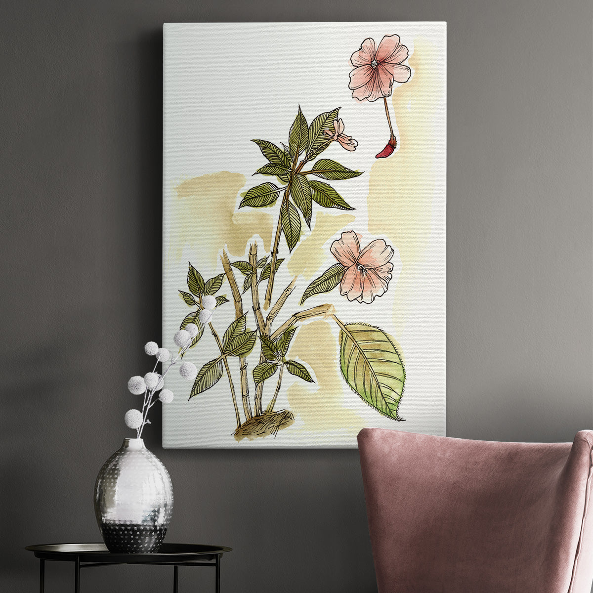 Impatiens Study Premium Gallery Wrapped Canvas - Ready to Hang