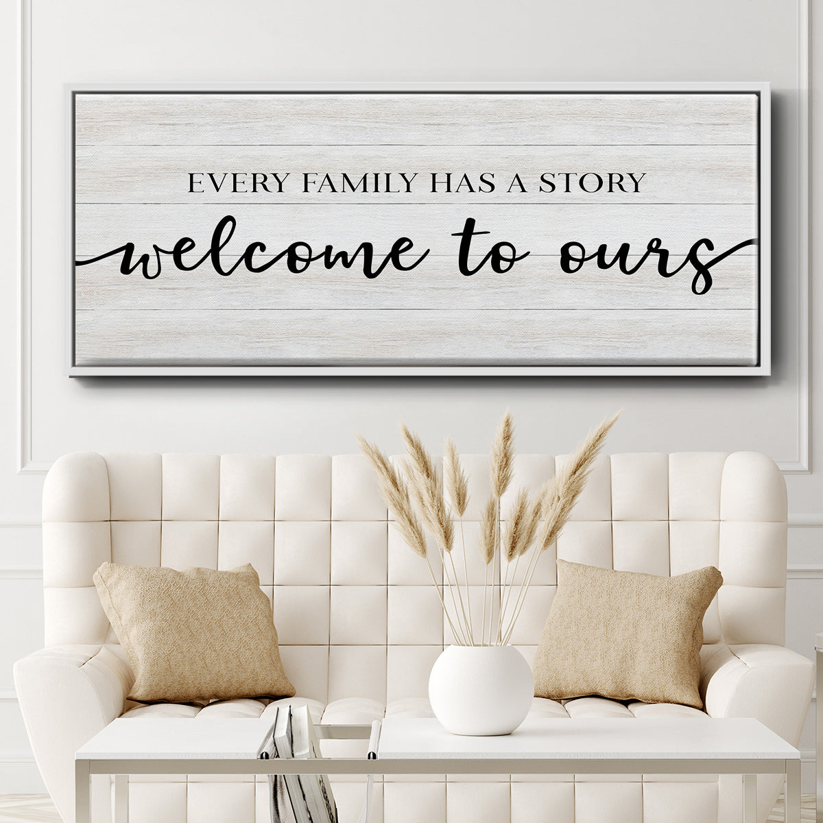 Family Story - Floater Framed Canvas Print