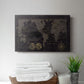 Black Gold Map - Canvas Art Print