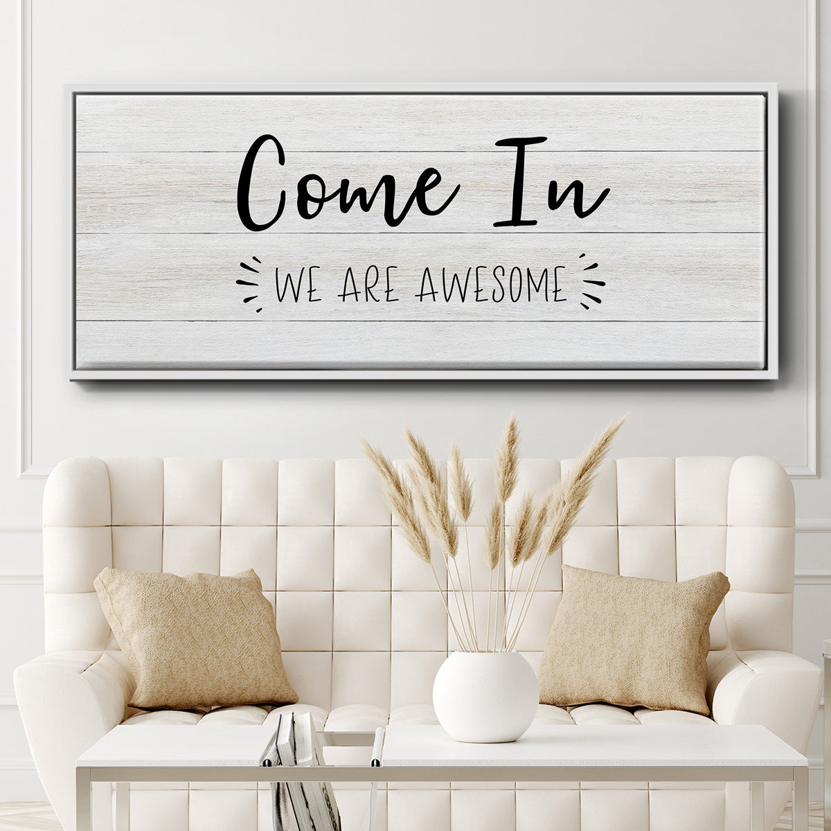 Come In - Floater Framed Canvas Print