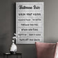 Simple Bathroom Rules Premium Gallery Wrapped Canvas - Ready to Hang