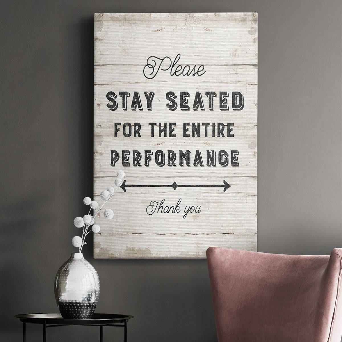 Please Stay Seated - Canvas Art Print