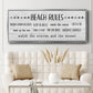 Rules of the Beach - Floater Framed Canvas Print