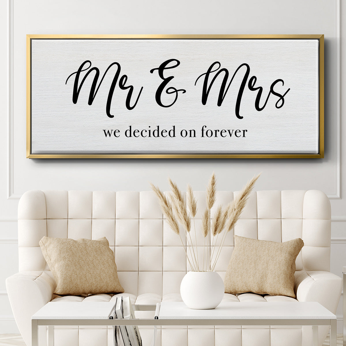 Decided on Forever - Floater Framed Canvas Print