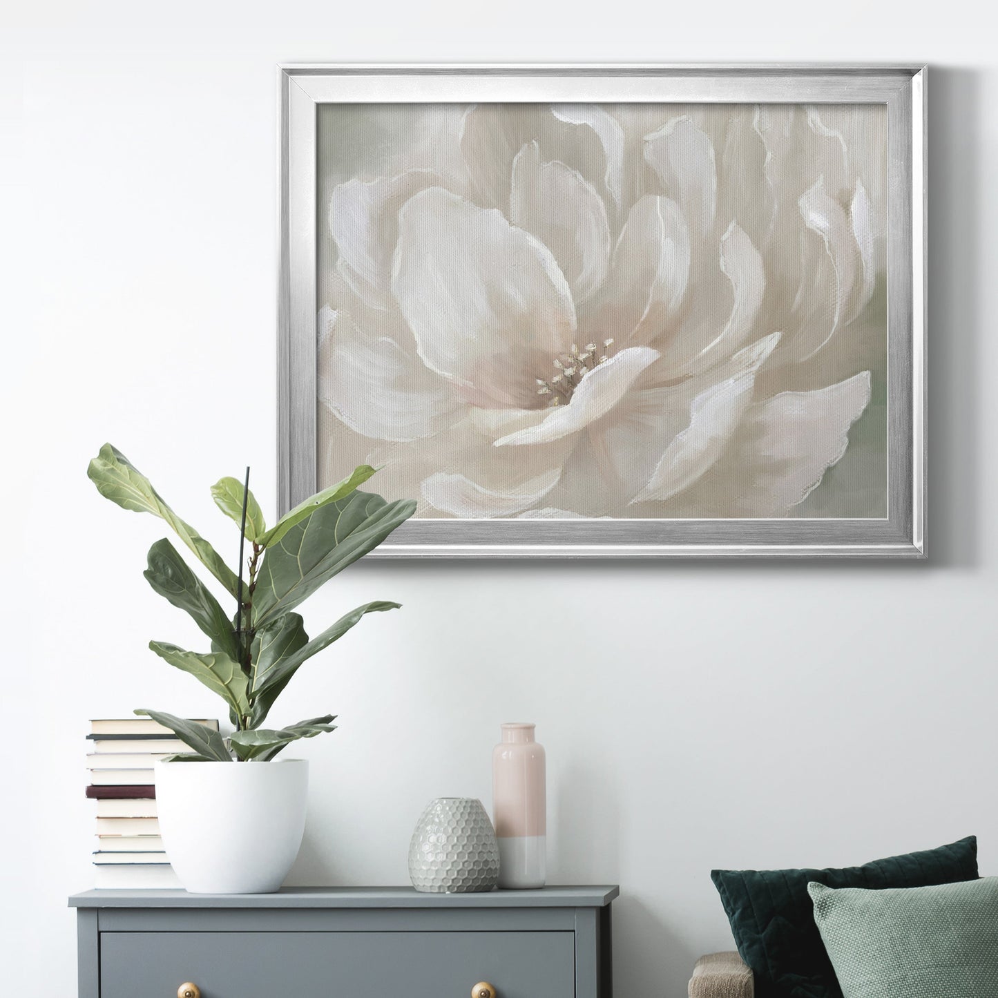 Peach Perfect - Modern Framed Canvas Print