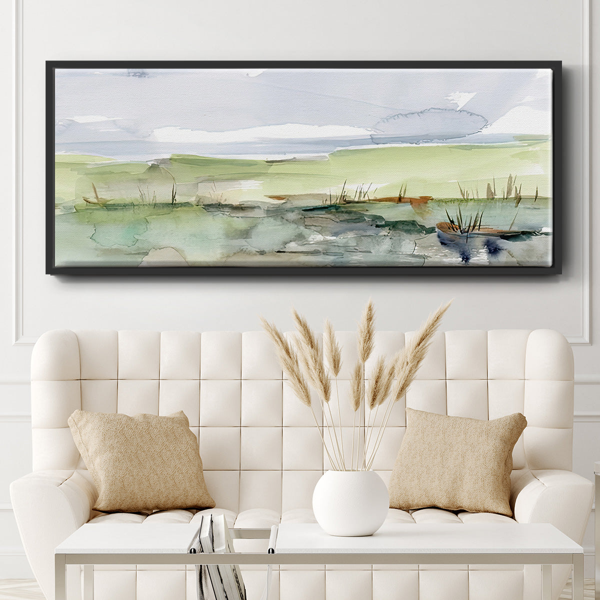 Pastel Inlet II - Floater Framed Canvas Print