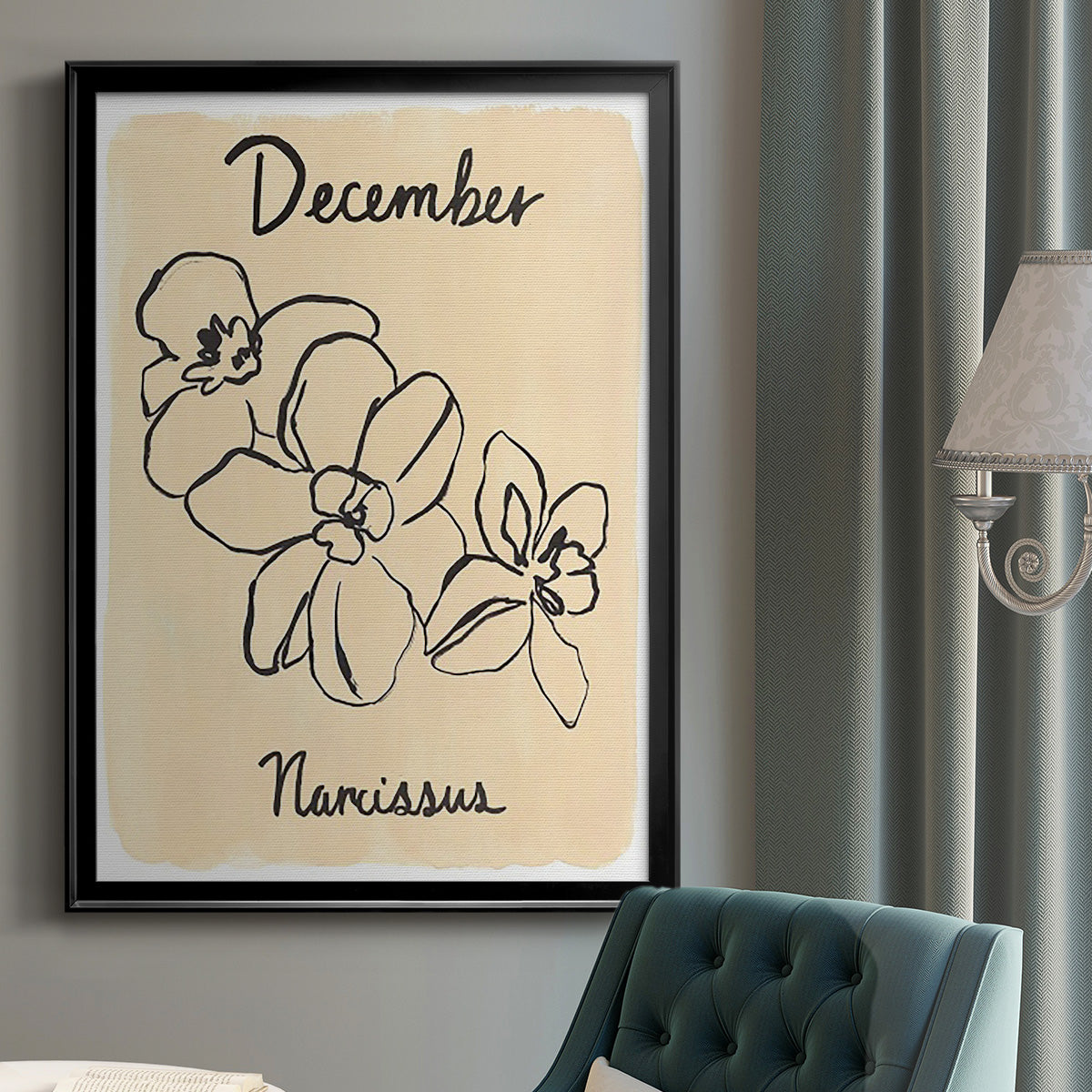 Birth Month XII - Modern Framed Canvas Print