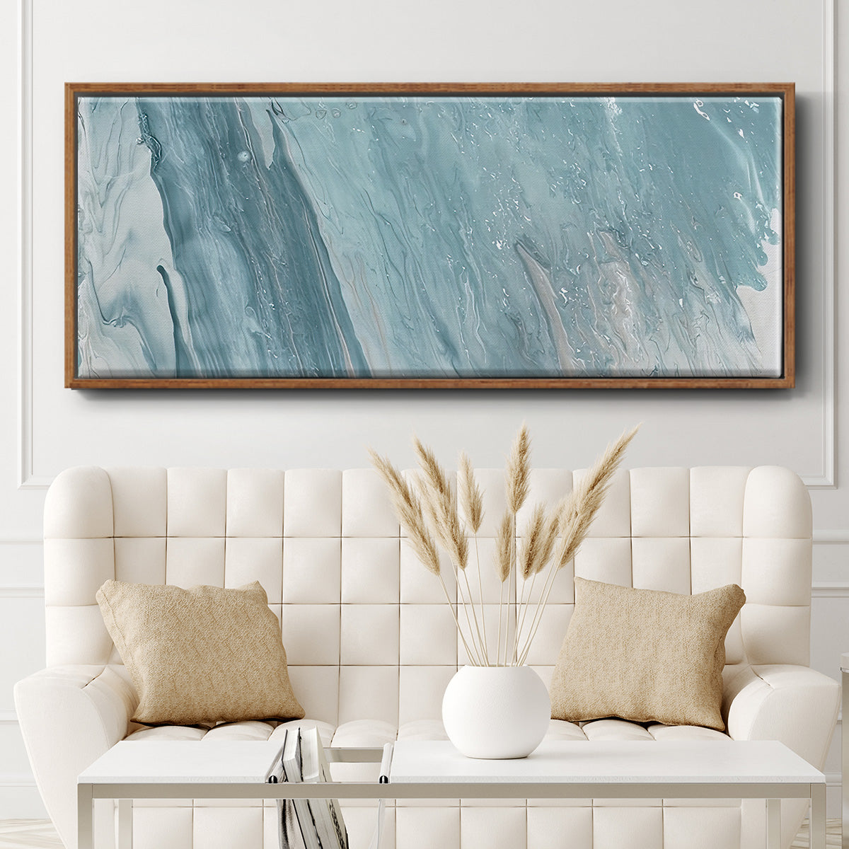 Cirrus I - Floater Framed Canvas Print