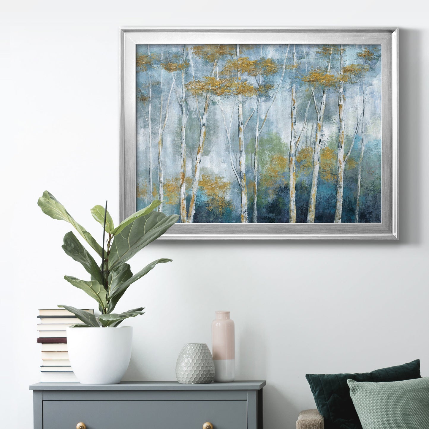 Indigo Forest Premium Classic Framed Canvas - Ready to Hang