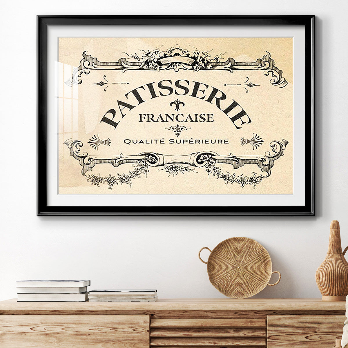 Antique French Label I - Modern Framed Art Print