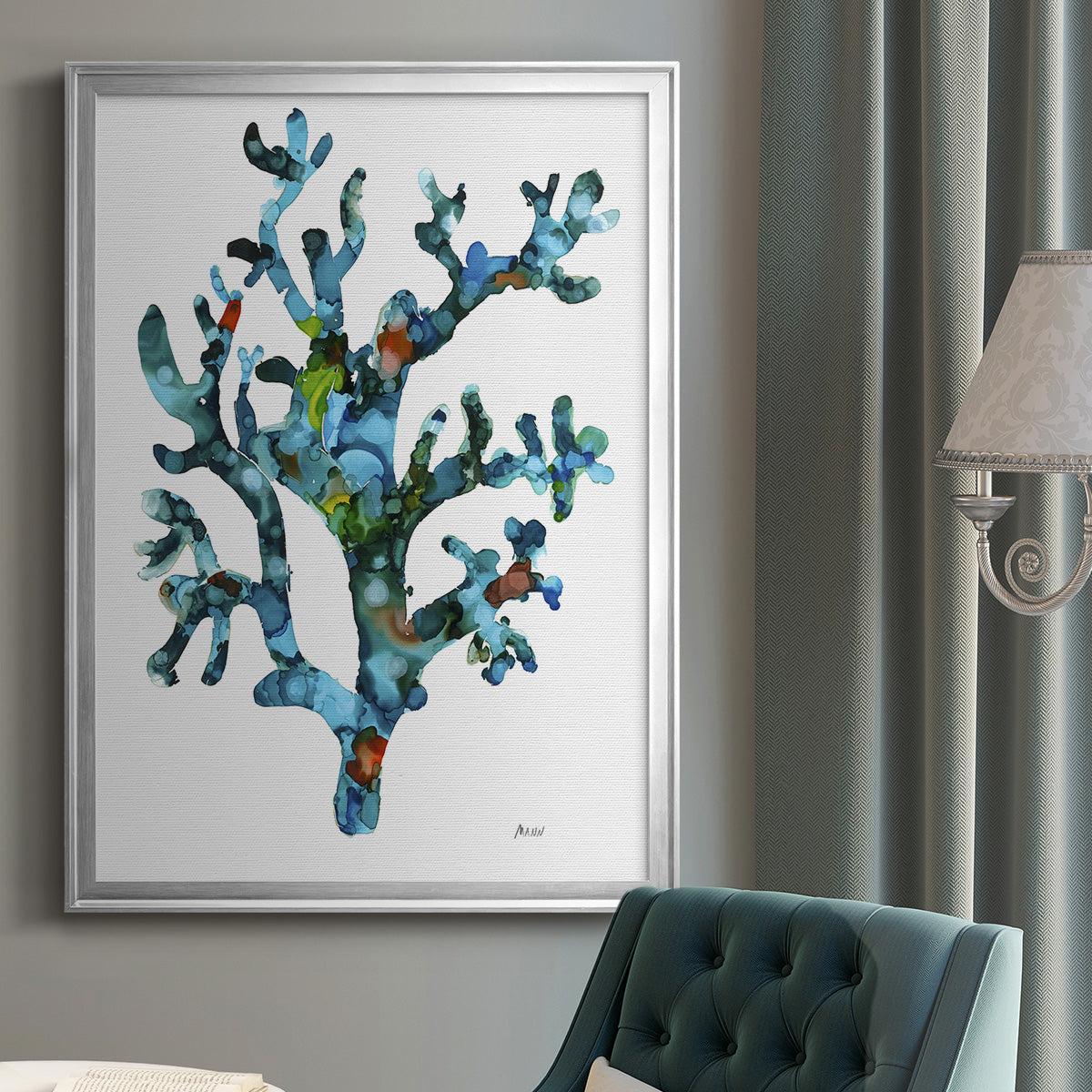 Sea Coral I - Modern Framed Canvas Print