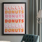 Donuts - Modern Framed Canvas Print