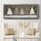 Wooded White Christmas Collection D - Floater Framed Canvas Print