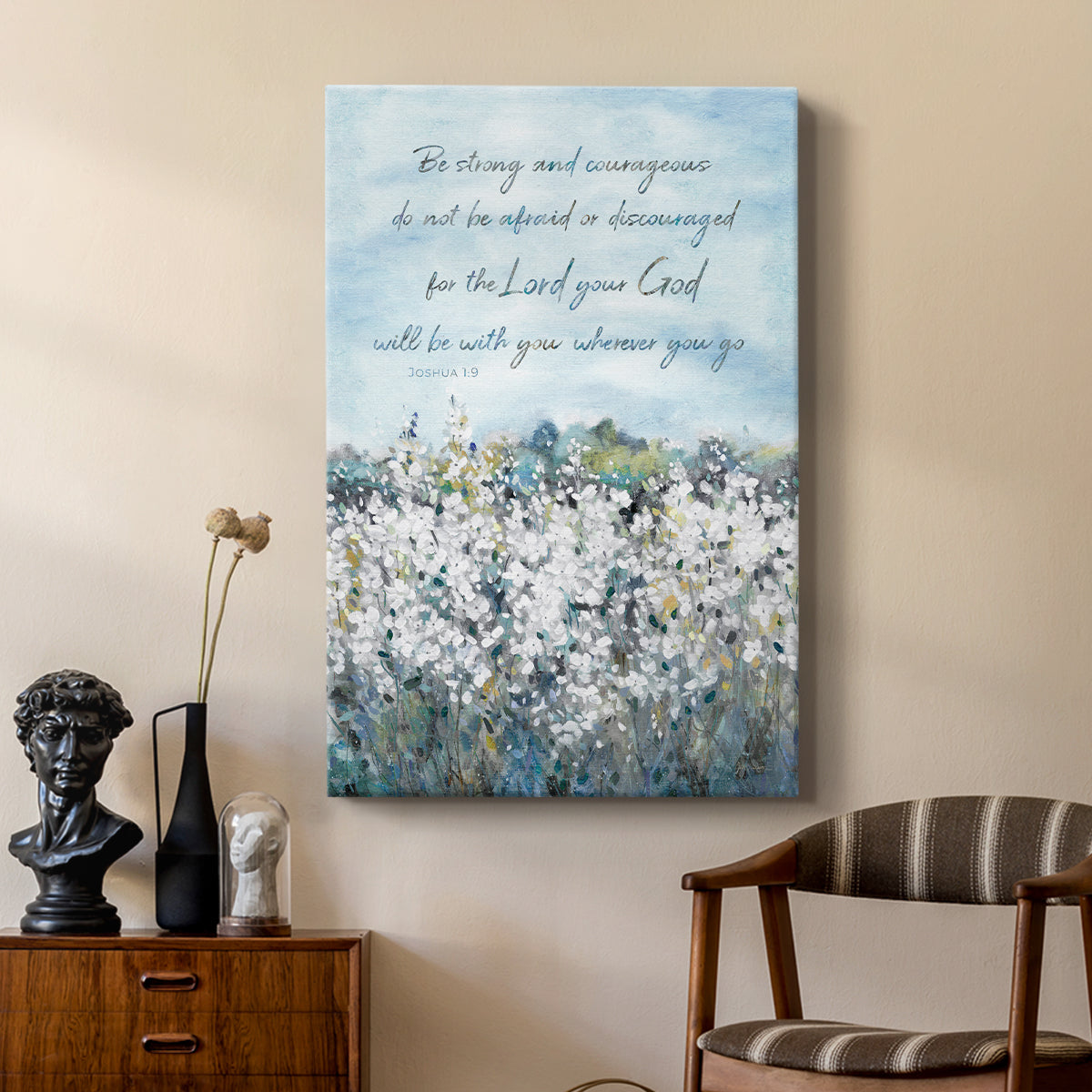 Be Strong Flower Field - Canvas Art Print
