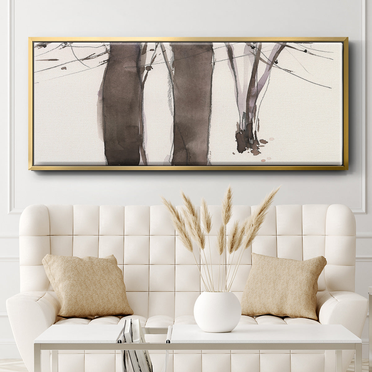 Under the Winter Tree II - Floater Framed Canvas Print