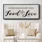 Food and Love - Floater Framed Canvas Print