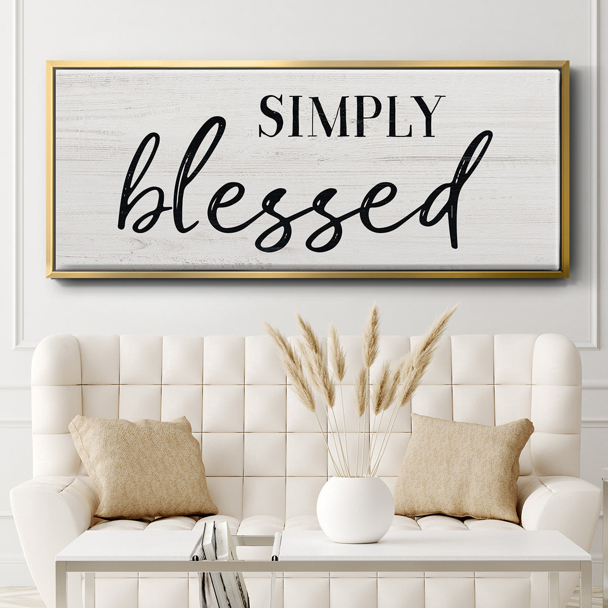 Simply - Floater Framed Canvas Print