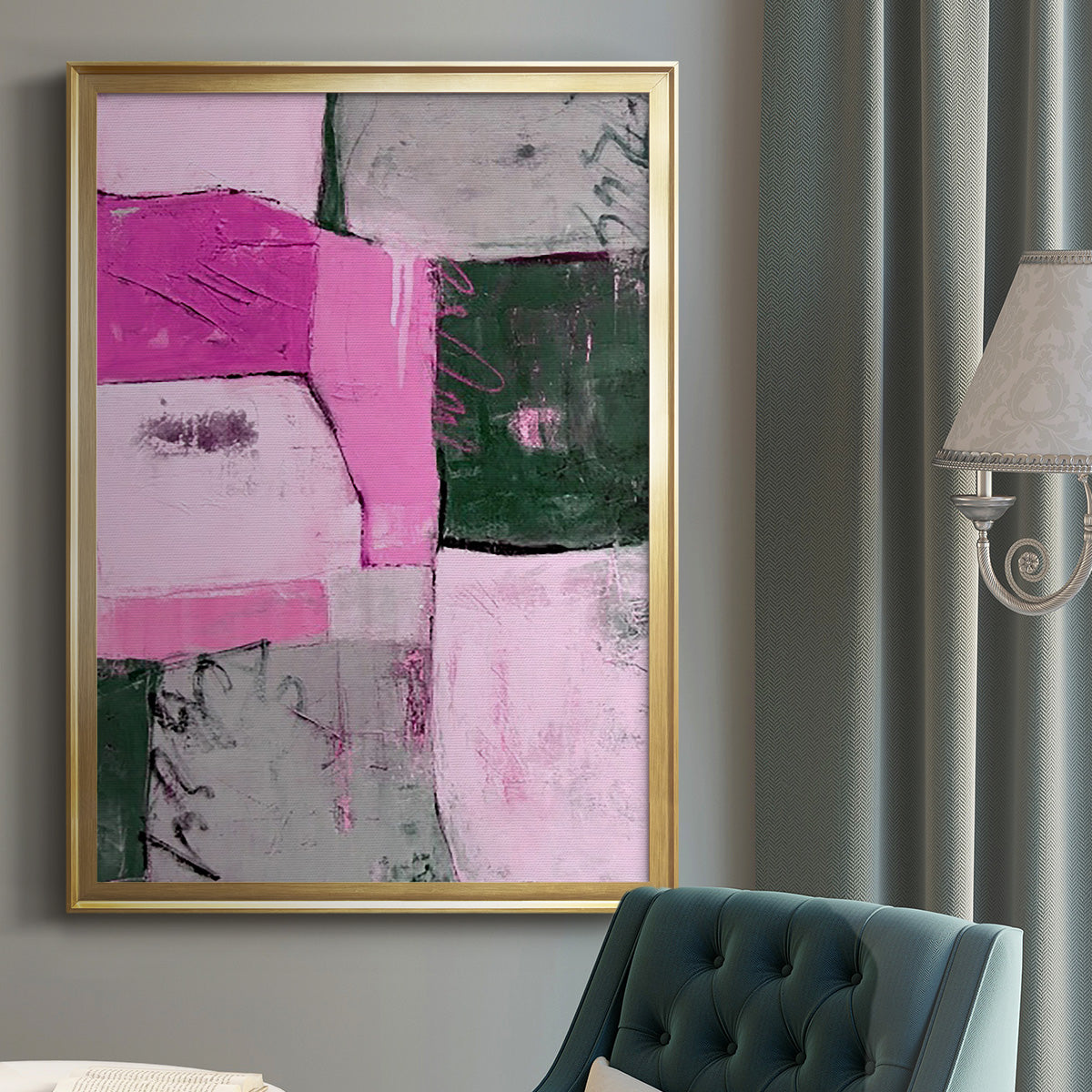 Party Mixer II - Modern Framed Canvas Print