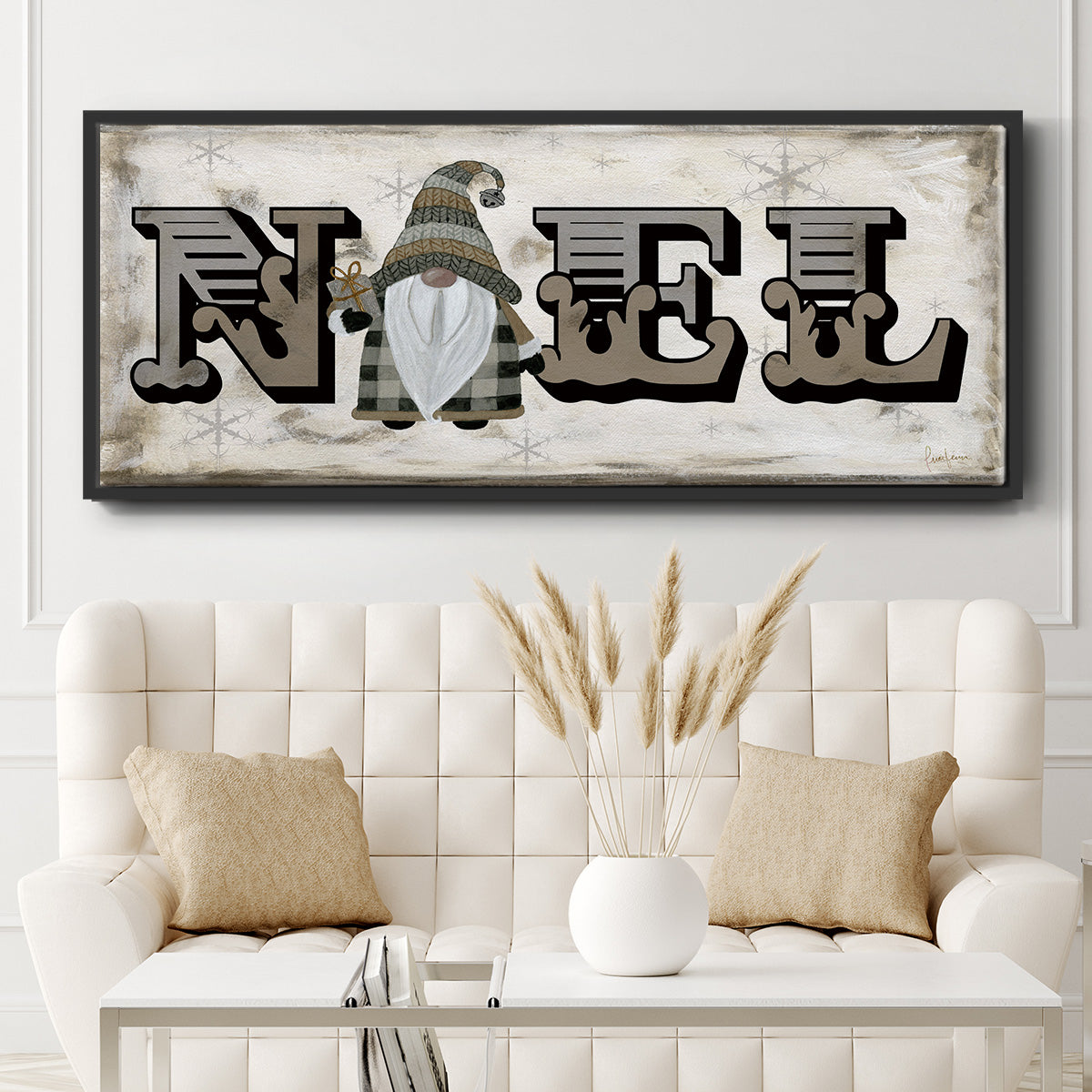 Winter Wonderland Friend Noel - Floater Framed Canvas Print