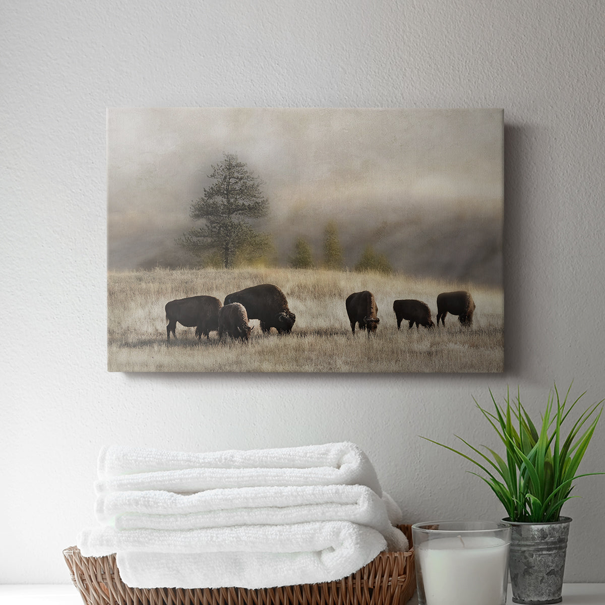 Ridge Grazing - Canvas Art Print
