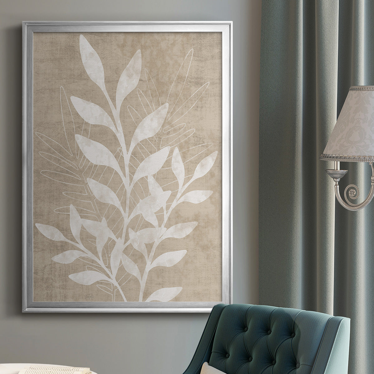 Foliage Retreat II - Modern Framed Canvas Print