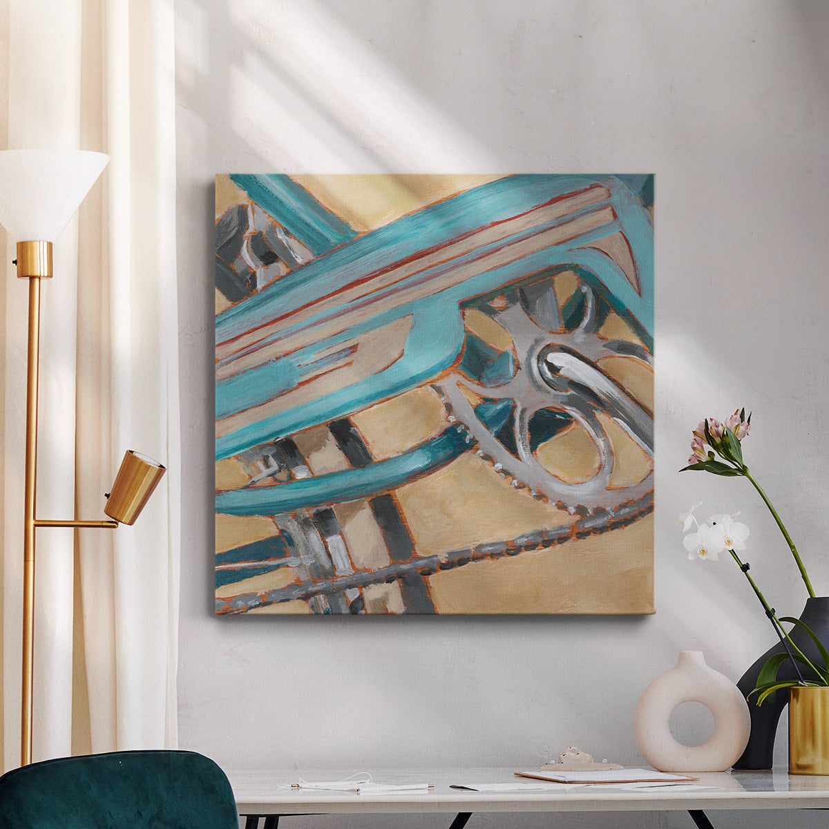 Retro Cycle III-Premium Gallery Wrapped Canvas - Ready to Hang