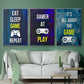 Gamer at Play IV - Floater Framed Canvas Set
