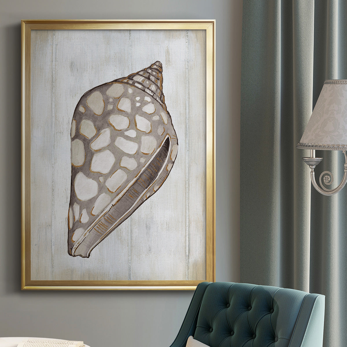 Ocean Cone I - Modern Framed Canvas Print