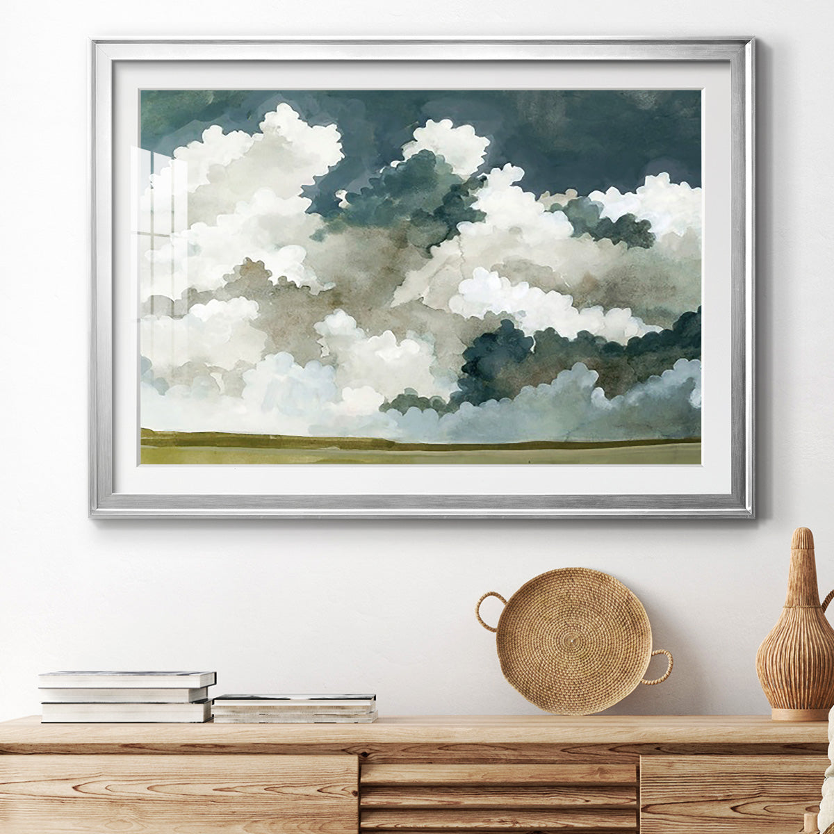 Vast Neutral Sky III - Modern Framed Art Print