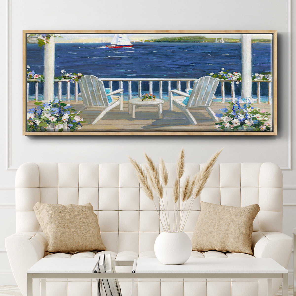 Summer Sail - Floater Framed Canvas Print