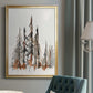 Rustic Evergreens II - Modern Framed Canvas Print