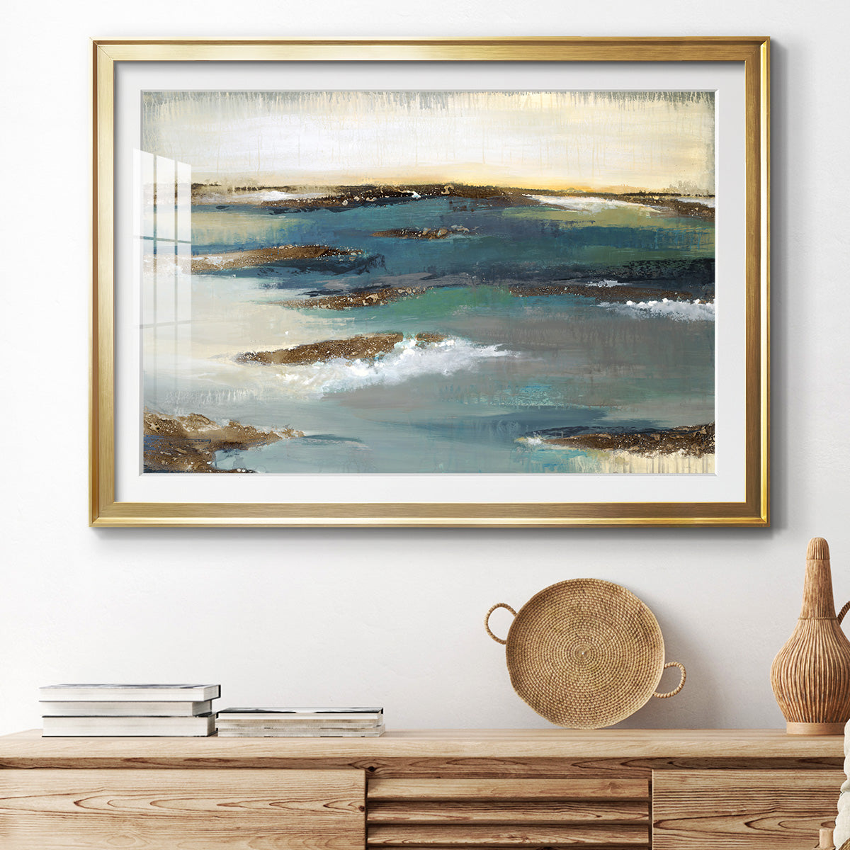 Coastal Bluffs Premium Framed Print - Ready to Hang