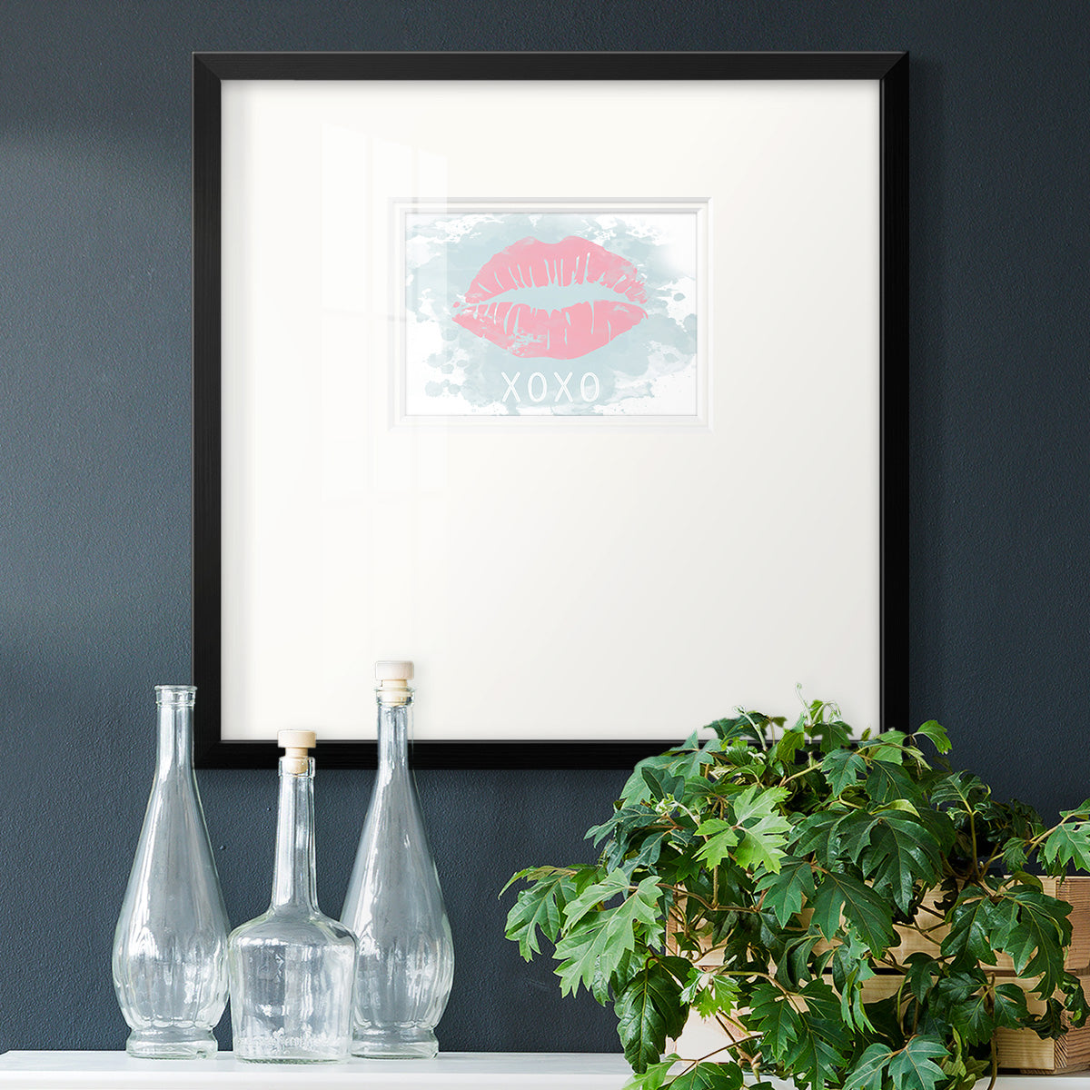 XOXO in Color Premium Framed Print Double Matboard