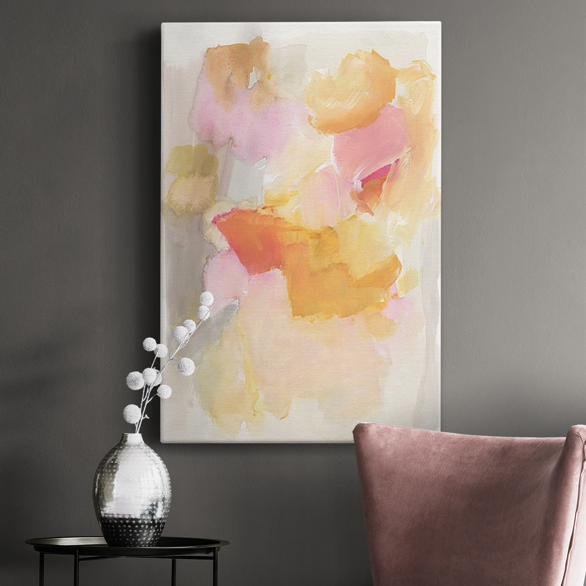 Warm Petals I Premium Gallery Wrapped Canvas - Ready to Hang