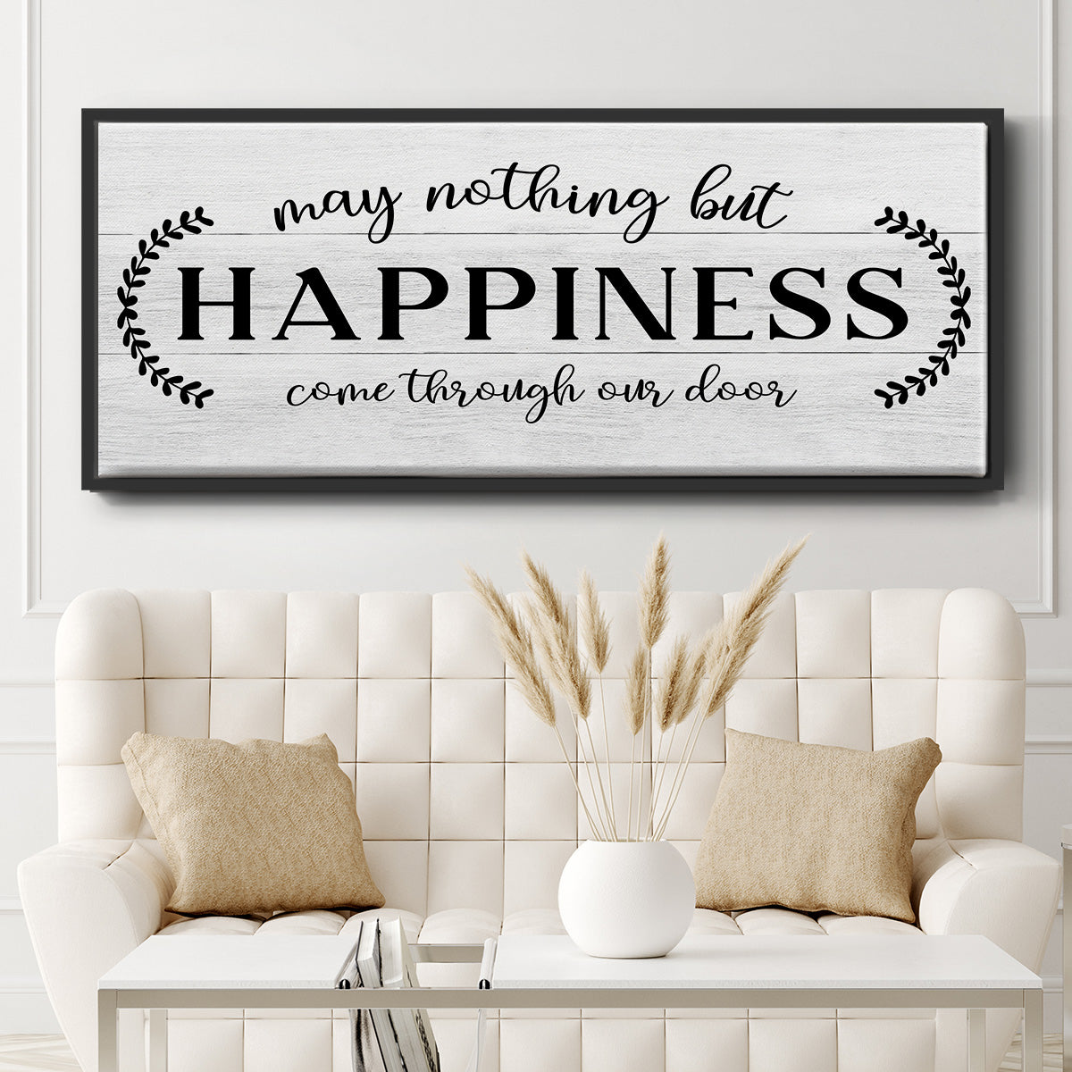 Through Our Door - Floater Framed Canvas Print