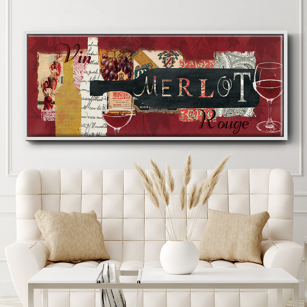 Merlot - Floater Framed Canvas Print