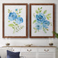 Blue Morning Bouquet I - Premium Framed Canvas 2 Piece Set - Ready to Hang