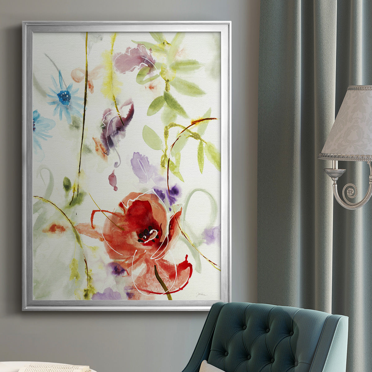 Color Of Summer II - Modern Framed Canvas Print