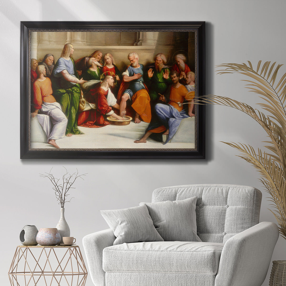 Christ Washing the Disciples' Feet - Ornate Framed Canvas Print